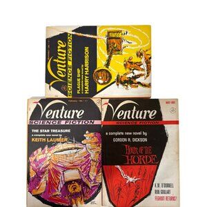 VENTURE Science Fiction 1969 Star Treasure Pulp Plague Ship Hour of the Horde SC